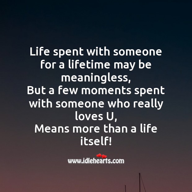 Life spent with someone Image