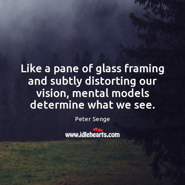 Like a pane of glass framing and subtly distorting our vision, mental Image