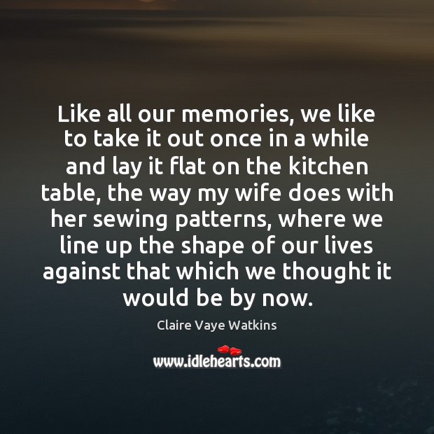 Like all our memories, we like to take it out once in Image