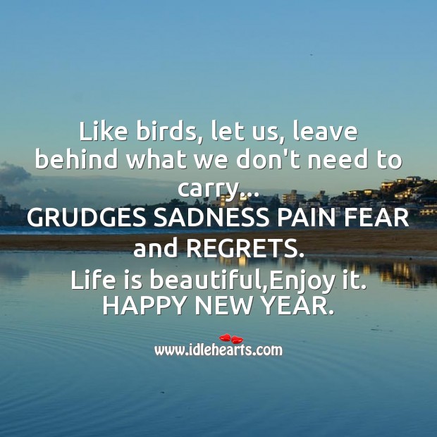Like birds, let us, leave behind Life is Beautiful Quotes Image