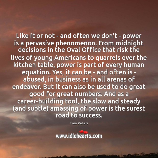 Like it or not – and often we don’t – power is Power Quotes Image