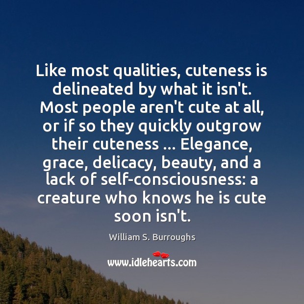 Like most qualities, cuteness is delineated by what it isn’t. Most people Image