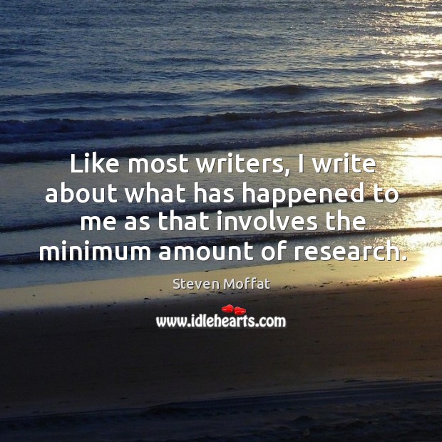 Like most writers, I write about what has happened to me as that involves the minimum amount of research. Image