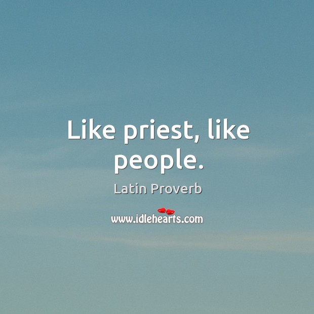Like priest, like people. Image