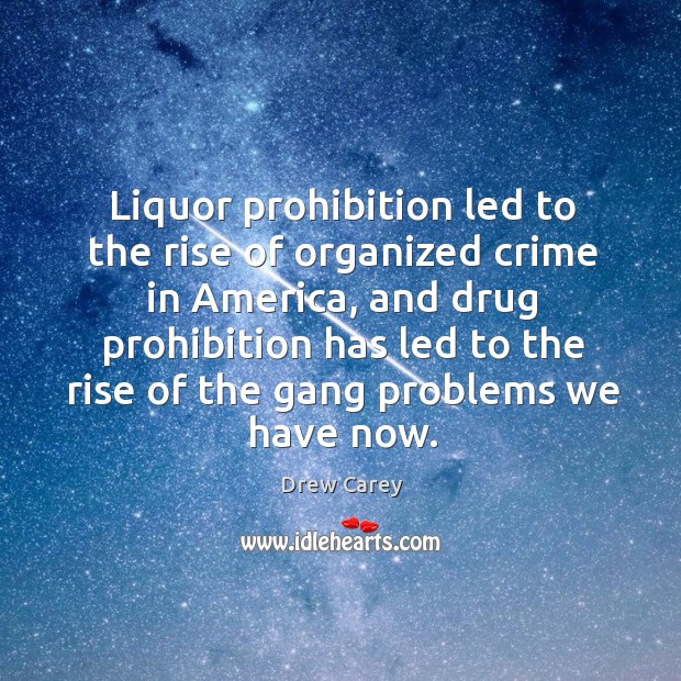 Liquor prohibition led to the rise of organized crime in america Crime Quotes Image