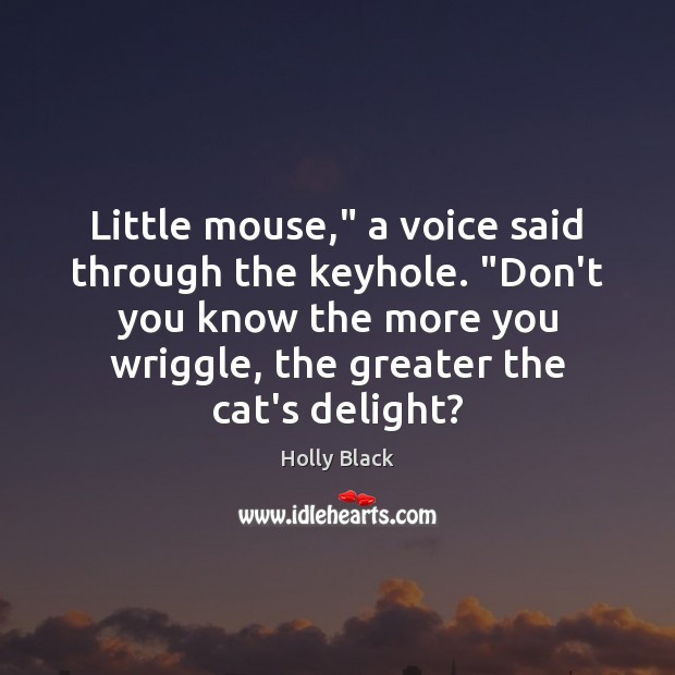 Little mouse,” a voice said through the keyhole. “Don’t you know the Holly Black Picture Quote