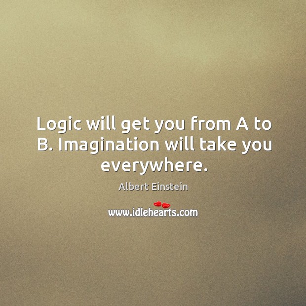 Logic will get you from a to b. Imagination will take you everywhere. Image