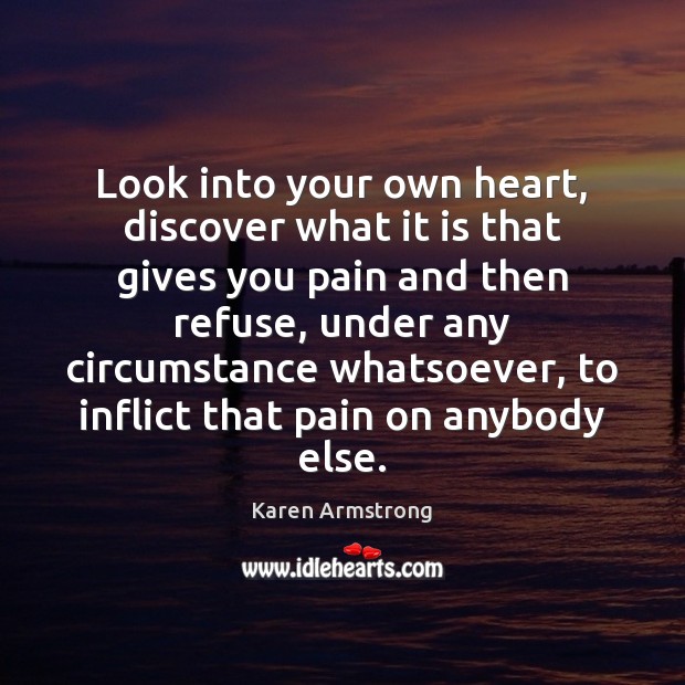 Look into your own heart, discover what it is that gives you Image
