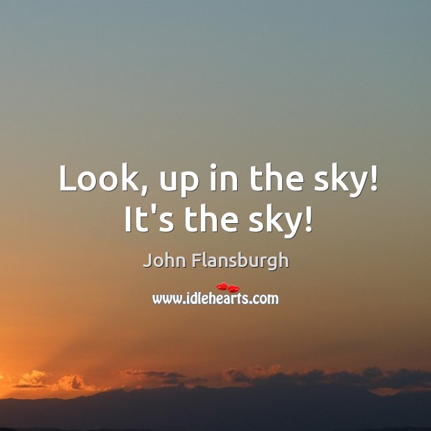 Look, up in the sky! It’s the sky! John Flansburgh Picture Quote