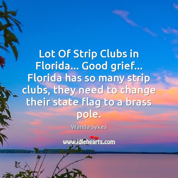 Lot Of Strip Clubs in Florida… Good grief… Florida has so many Wanda Sykes Picture Quote