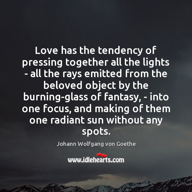 Love has the tendency of pressing together all the lights – all Image