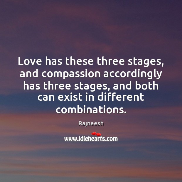 Love has these three stages, and compassion accordingly has three stages, and Image