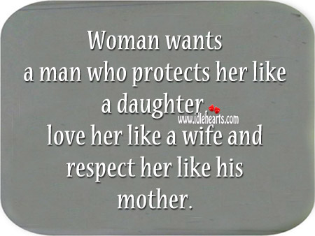 Woman wants a man who protects her like a daughter Image