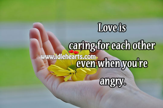 Love is caring for each other Image