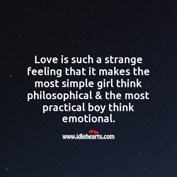 Love is such a strange feeling Love Messages Image
