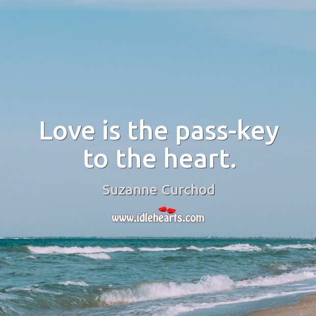 Love is the pass-key to the heart. Love Is Quotes Image