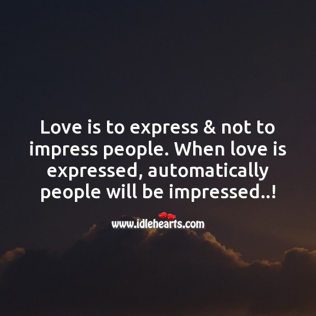 Love is to express Image