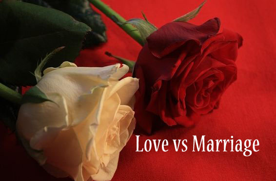 Difference between love and marriage Faith Quotes Image