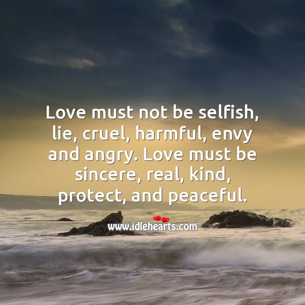 Love must be peaceful Image