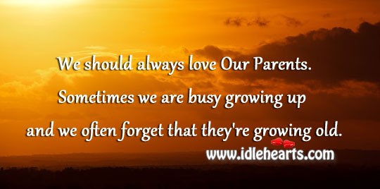 We should always love our parents Image