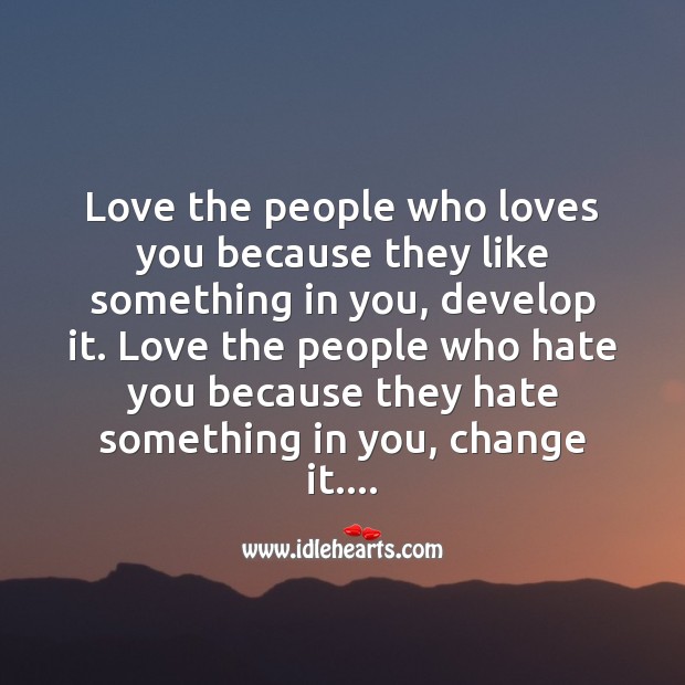 Love the people who loves you Love Messages Image