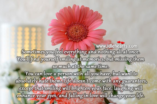 Falling in love will change your life. Falling in Love Quotes Image