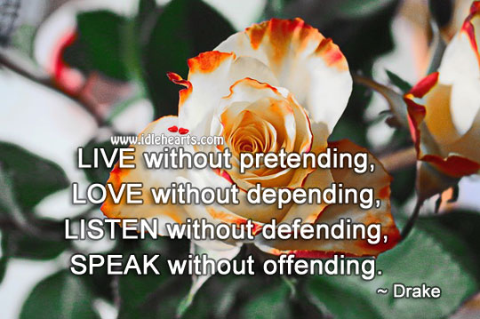 Love without depending Advice Quotes Image