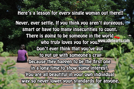 A lesson for every woman out there True Love Quotes Image