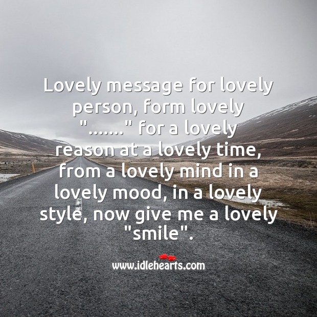 Lovely message for lovely person Love Messages Image