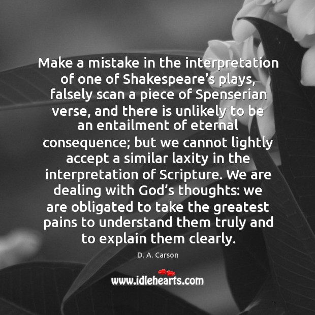 Make a mistake in the interpretation of one of Shakespeare’s plays, Image