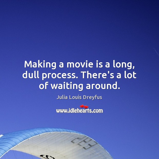 Making a movie is a long, dull process. There’s a lot of waiting around. Image