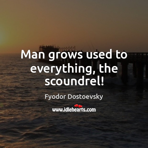 Man grows used to everything, the scoundrel! Image