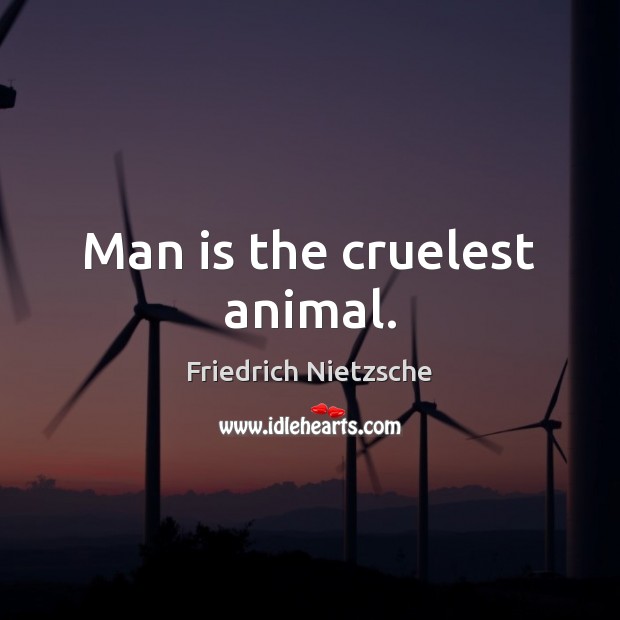 Man is the cruelest animal. Image