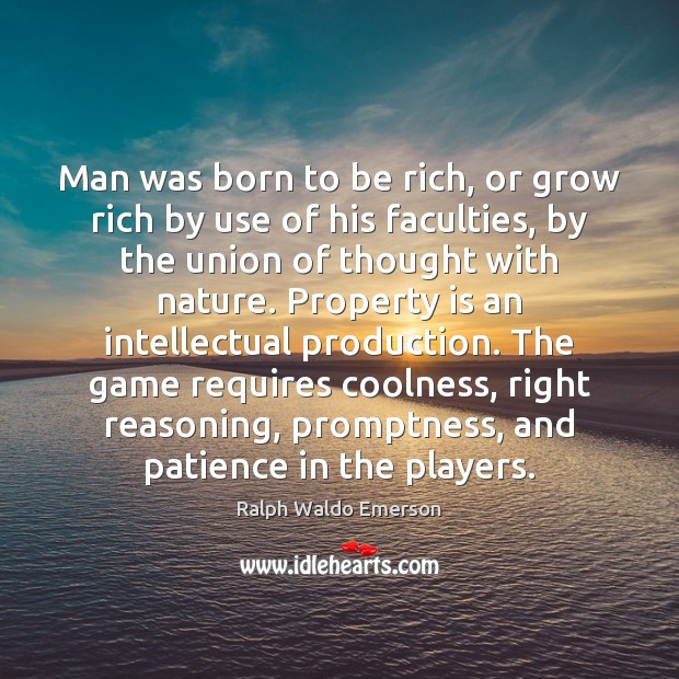 Man was born to be rich, or grow rich by use of Image