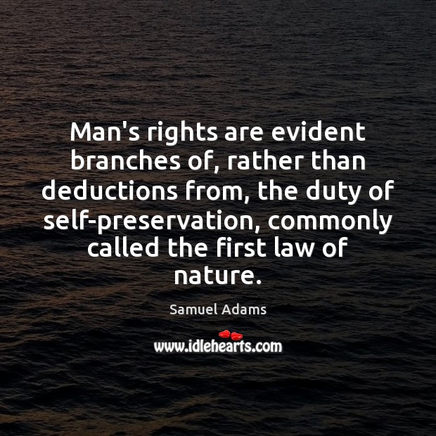 Man’s rights are evident branches of, rather than deductions from, the duty Image