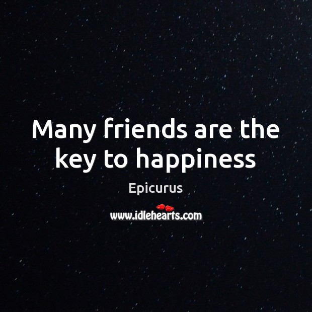 Many friends are the key to happiness Friendship Quotes Image