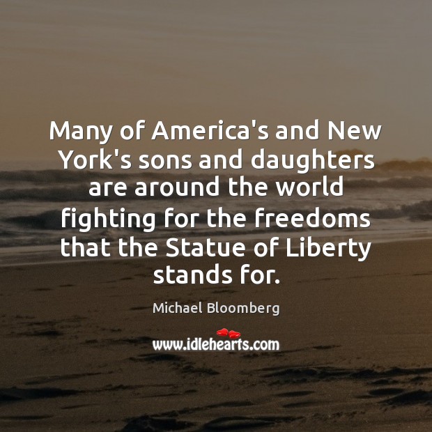 Many of America’s and New York’s sons and daughters are around the Image
