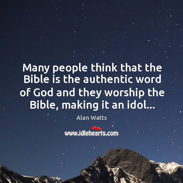 Many people think that the Bible is the authentic word of God Image