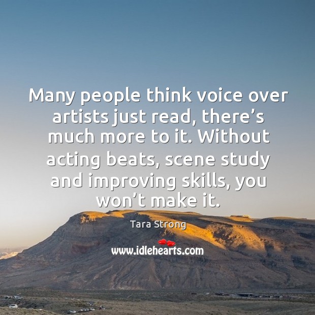 Many people think voice over artists just read, there’s much more to it. Image