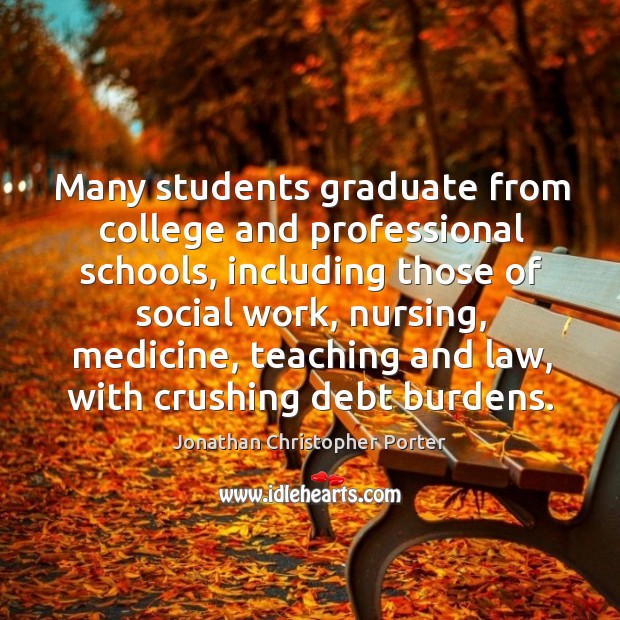 Many students graduate from college and professional schools, including those of social Image