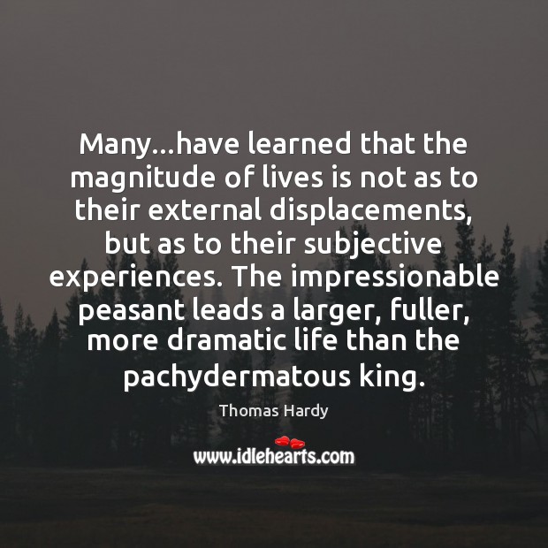 Many…have learned that the magnitude of lives is not as to Image