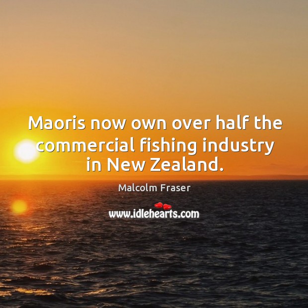Maoris now own over half the commercial fishing industry in new zealand. Malcolm Fraser Picture Quote