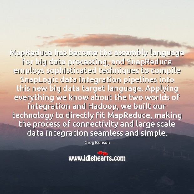 MapReduce has become the assembly language for big data processing, and SnapReduce Image