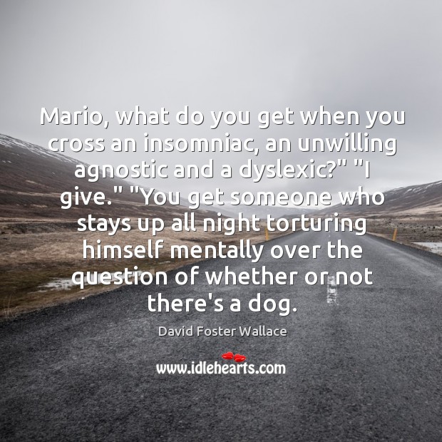 Mario, what do you get when you cross an insomniac, an unwilling Image