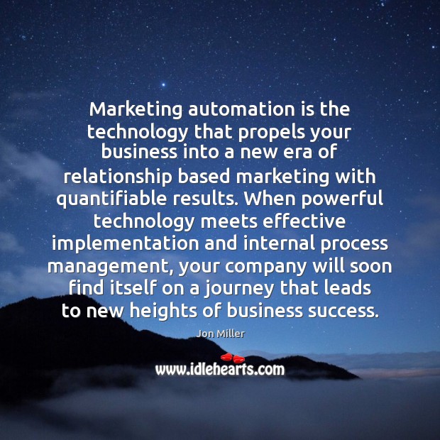 Marketing automation is the technology that propels your business into a new Image