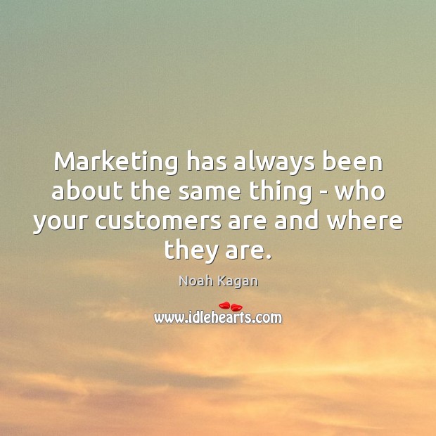 Marketing has always been about the same thing – who your customers Image
