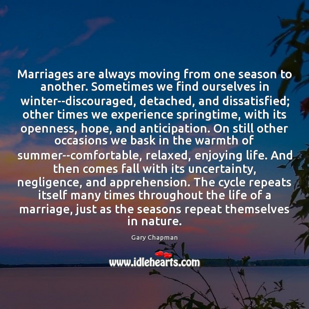 Marriages are always moving from one season to another. Sometimes we find Summer Quotes Image