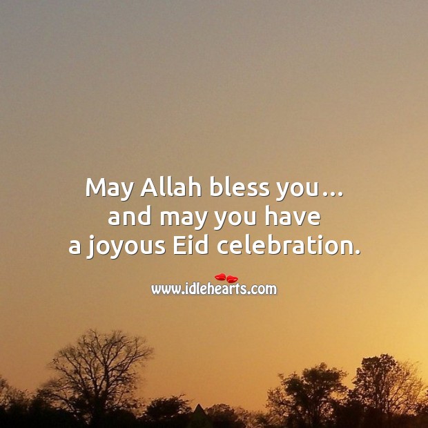 May allah bless you… Eid Messages Image