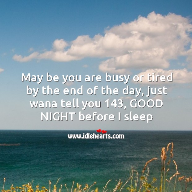 May be you are busy Good Night Messages Image