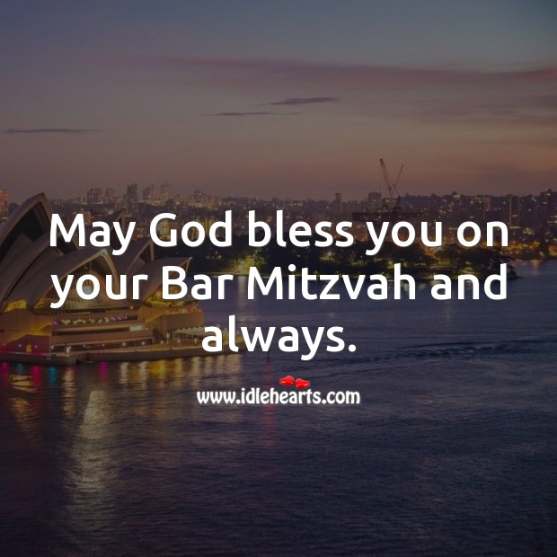 May God bless you on your Bar Mitzvah and always. Image